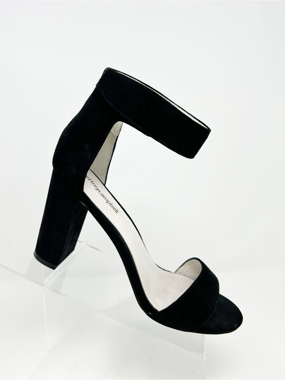 Jeffrey Campbell Lindsay Sandals Womens Black Open Toe Wrap Ankle Strap Size 10